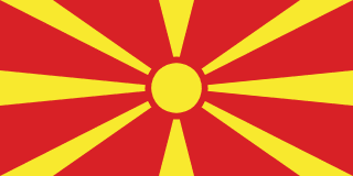 Bandiera della Macedonia del Nord